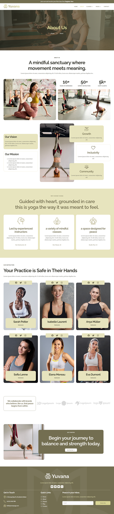 About — Yuvana - Yoga Studio Elementor Template