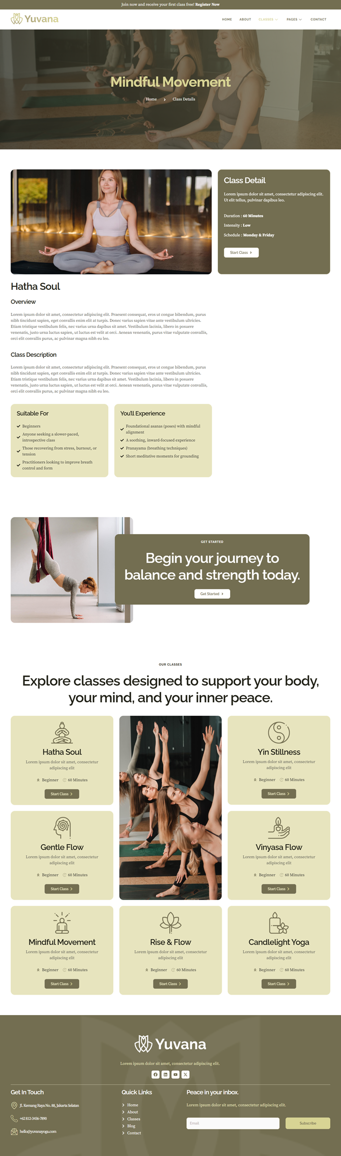 Class Detail — Yuvana - Yoga Studio Elementor Template