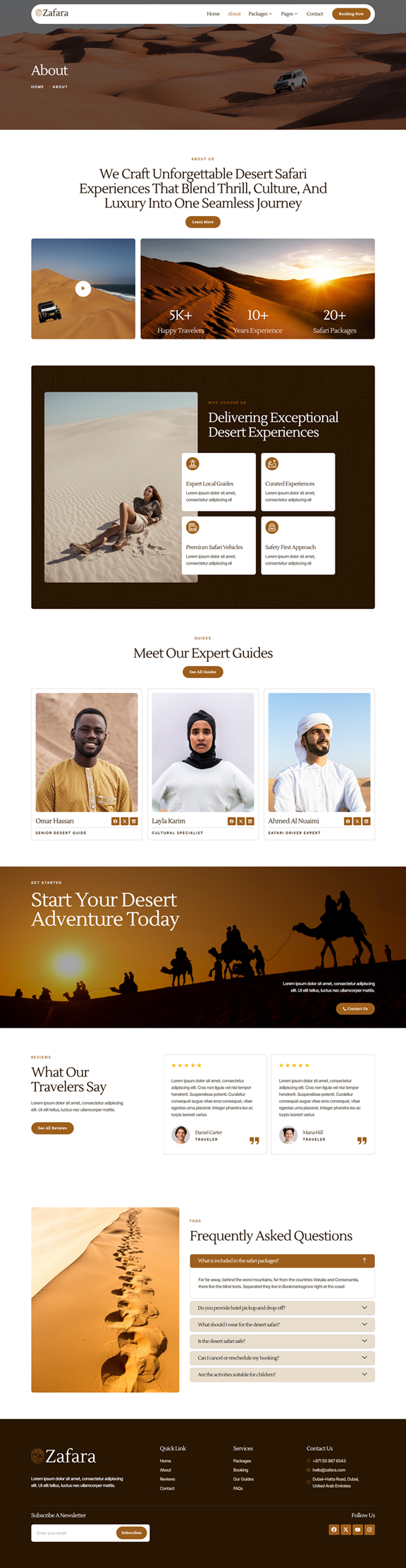 About — Zafara - Desert Safari Tours Elementor Template