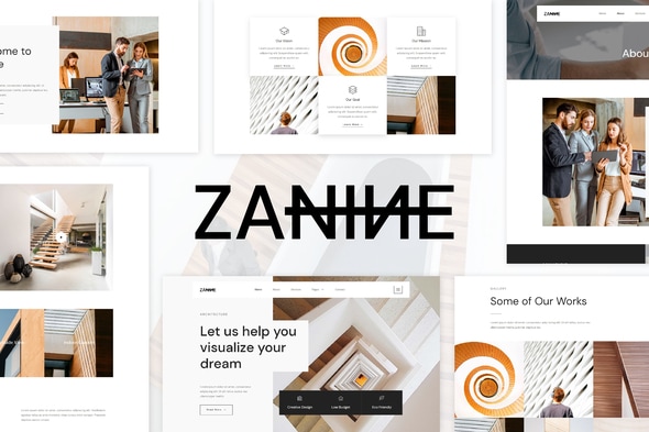 Zanine - Architecture Agency Elementor Template — Elementor template kit cover