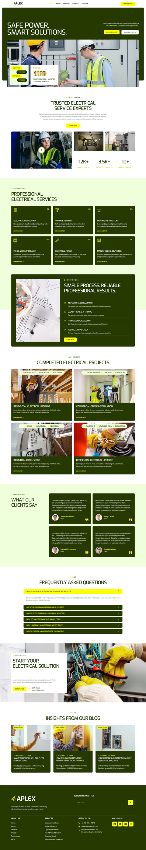 Home — Zaplex - Electrician & Electrical Services Elementor Template