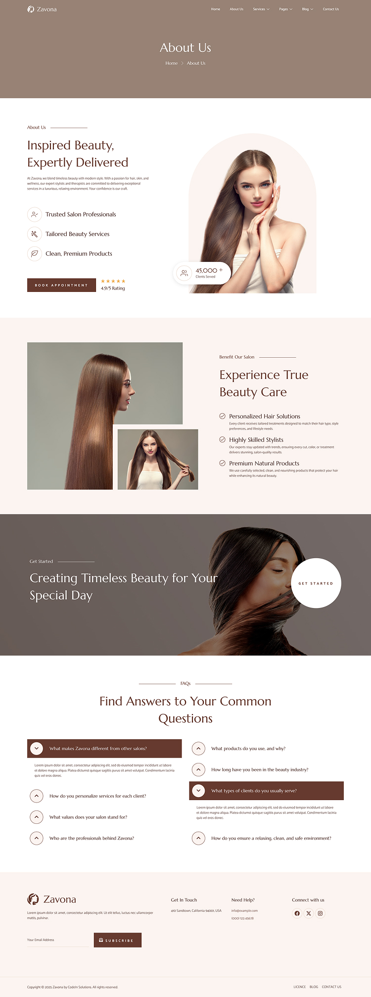 About Us — Zavona - Hair & Beauty Salon Elementor Template
