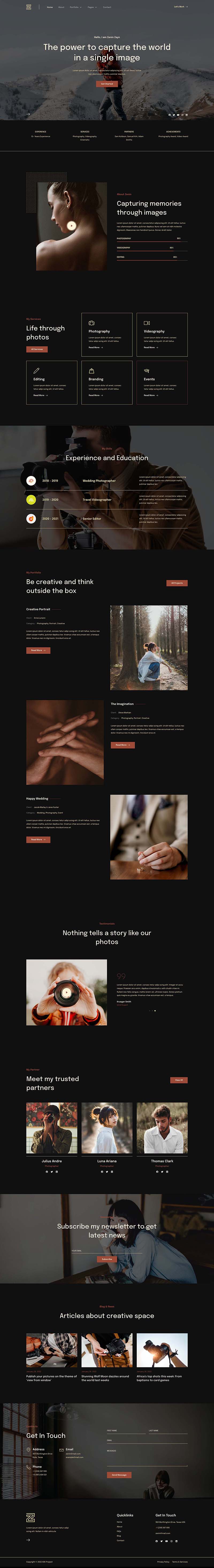 Home — Zenin - Photography & Portfolio Elementor Template