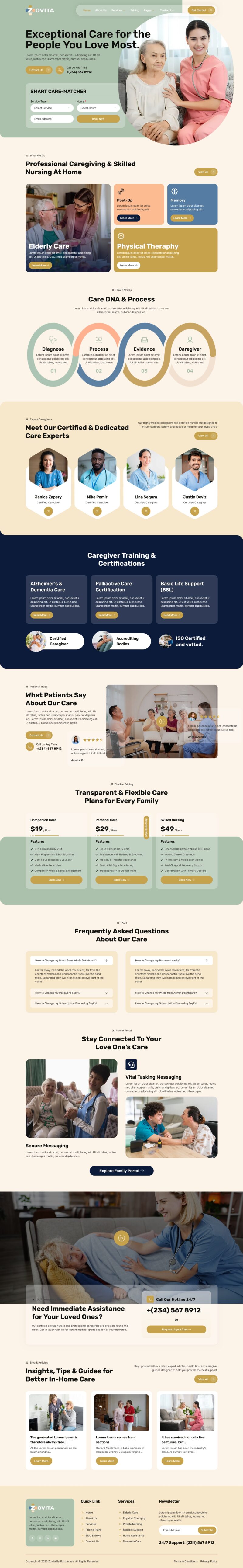 Home — Zovita - Home Care & Private Nursing Elementor Template