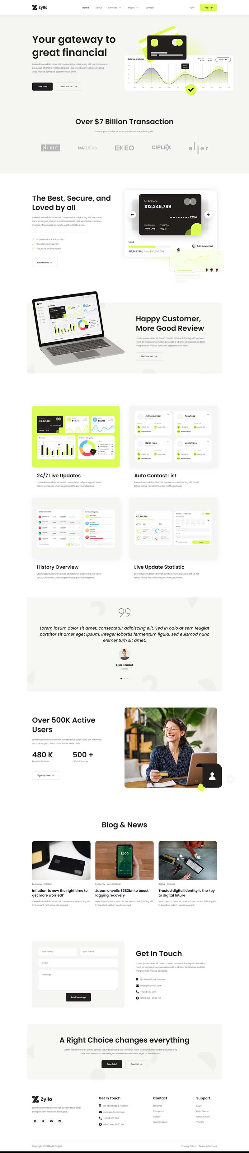 Home — Zyllo - Online Payment Gateway Elementor Template